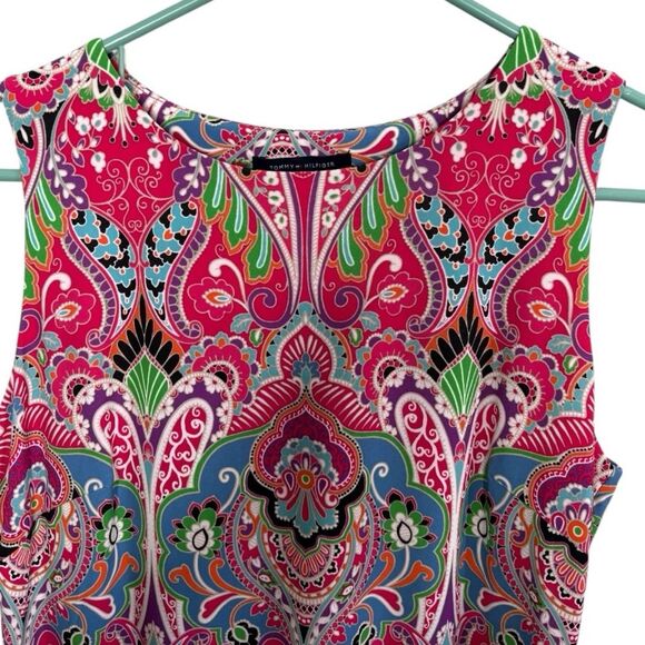 Tommy Hilfiger Colorful Paisley Print Shift Dress size 4 - Picture 4 of 7
